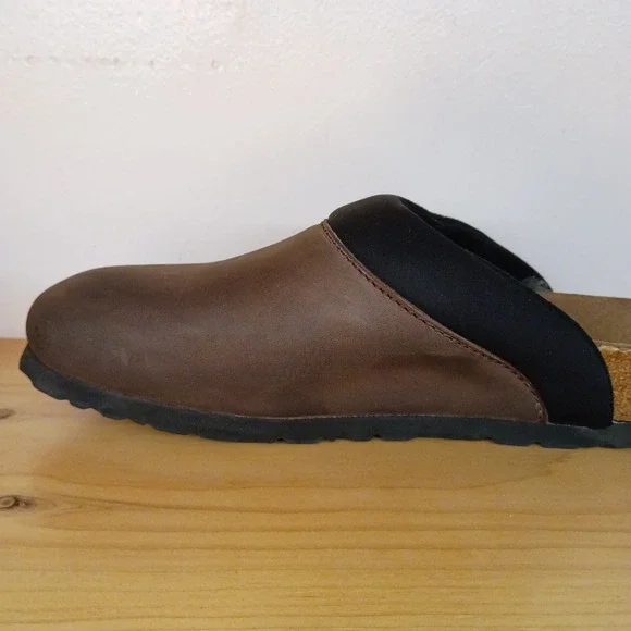 Birkenstock Boston Papillio Brown Sandals Slip On Slides Size 38 Women's 7 Mns 5 - Picture 12 of 14